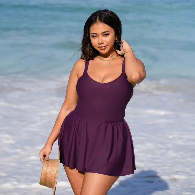 One piece swim store dress plus size