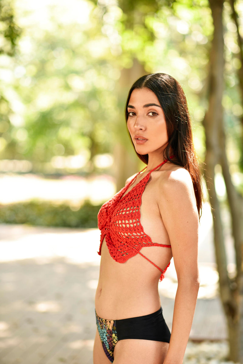 Butterfly 0.1 Crochet Tie Up Top – The Beach Company