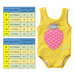 Little Pineapple Print Sleeveless Swimsuit