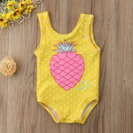 Little Pineapple Print Sleeveless Swimsuit