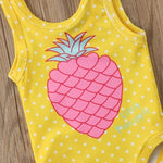 Little Pineapple Print Sleeveless Swimsuit