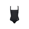 Black Wide strap Square Neck Maillot