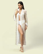 Classic Gold Checks Cover Up Kaftan