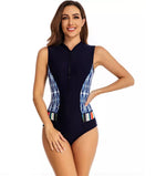 Beach House Sport Zip Front Swimsuit