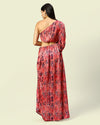 Asymmetrical Printed Long Dress