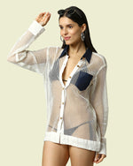 Mesh Cover-up Shirt