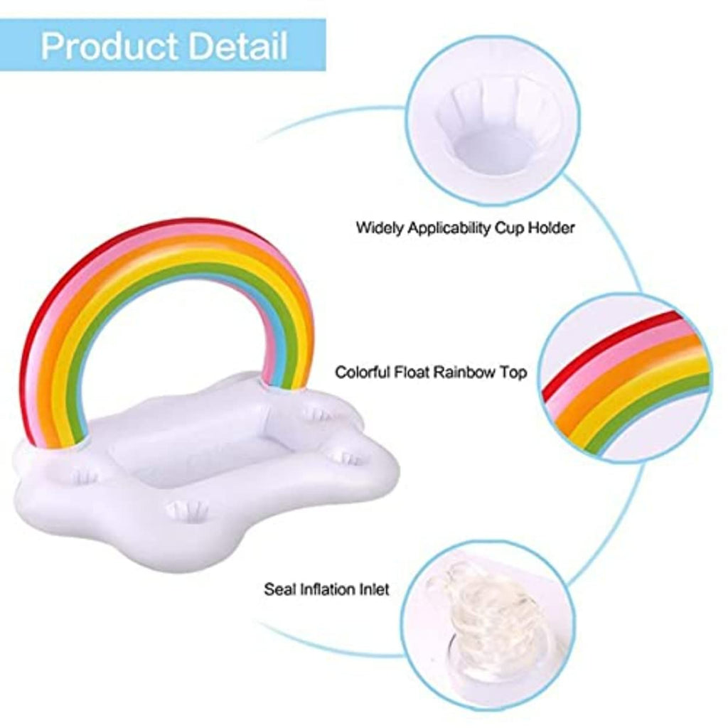 The Beach Company -  Party Toy Ice Bucket - Rainbow Cloud - Inflatable Drinks Holder - Buy Swimming Pool Floats Online