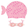 Girl's Swimming Cap & Goggles Set