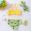 SUNFLOWER Tassel Bikini Set with Headband