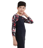 Speedo Glitchamp Allover Long Sleeve Rashguard T-shirt - Jr