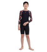 Speedo Glitchamp Allover Long Sleeve Rashguard T-shirt - Jr