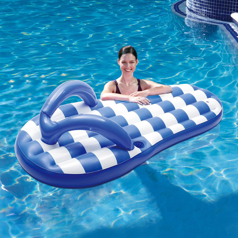 Flip Flop Inflatable Pool Float Lounger 62"