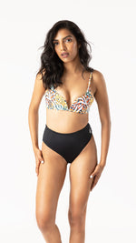 Safari Print High Waist Bikini Bottom Set