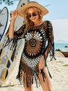 Fringe Trim Crochet Cover Up