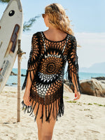 Fringe Trim Crochet Cover Up