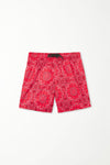 Printed Canvas Swimming Shorts