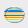 Summer Stripe Oval Paper Plates  (Set of 10)