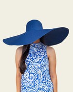 Oversized Floppy Hat - Sea Blue