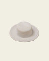 Flat Straw Hat - White