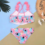 Tropical Toucan Print Ruffle Bikini Set