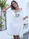 Tassel Trim Side Split Cover Up