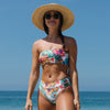 Hibiscus Print Bandeau Bikini Set