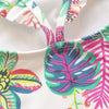 Ruffle Leaf Print Swimsut