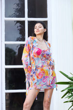 Abstract Oasis Beach Short Coverup