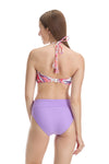 FLORA BANDEAU HIGH WAIST BIKINI SET