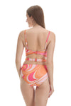 SUNBURST BELTED MONOKINI