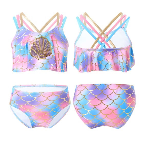 Shell Sequin Mermaid Bikini Set