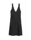 Black V-Neck Swim Dress