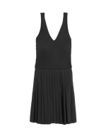 Black V-Neck Swim Dress