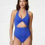 Iris Twist Front Halterneck Swimsuit