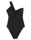 Ruched One Shoulder Swimsuit