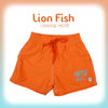 Board Shorts Motif Lion Fish Orange