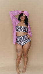 Bubblegum Pink Plus Size Shirt Coverup