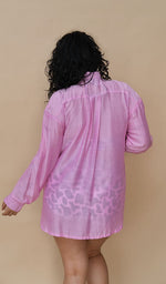 Bubblegum Pink Plus Size Shirt Coverup