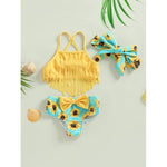 Sunflower Tassel Bikini Set with Headband