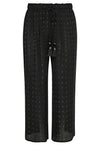 Black Metallic Plus Size Beach Trouser