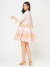 Peach Tiered Mini Dress