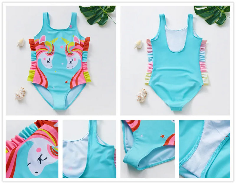 Rainbow Unicorn Frill Swimsuit