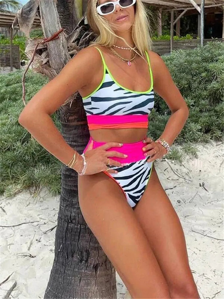 Wild Zebra Bikini Set