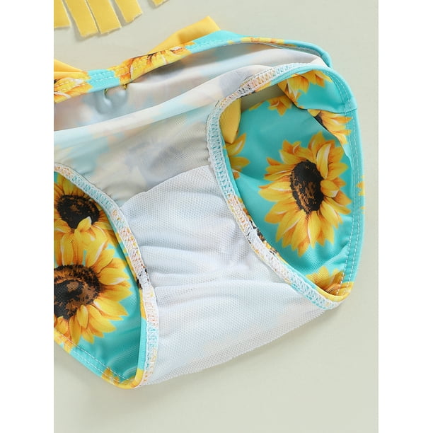 SUNFLOWER Tassel Bikini Set with Headband