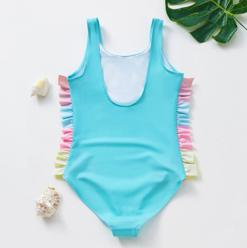 Rainbow Unicorn Frill Swimsuit