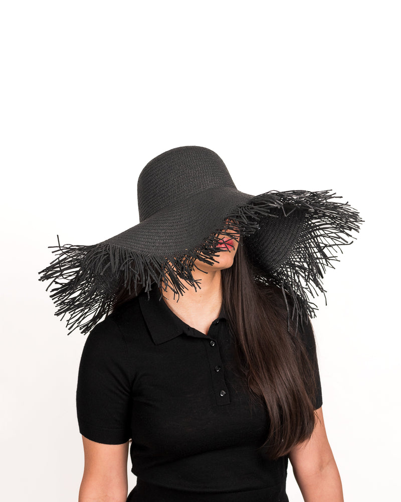 Classic Fringe Hat - Charcoal