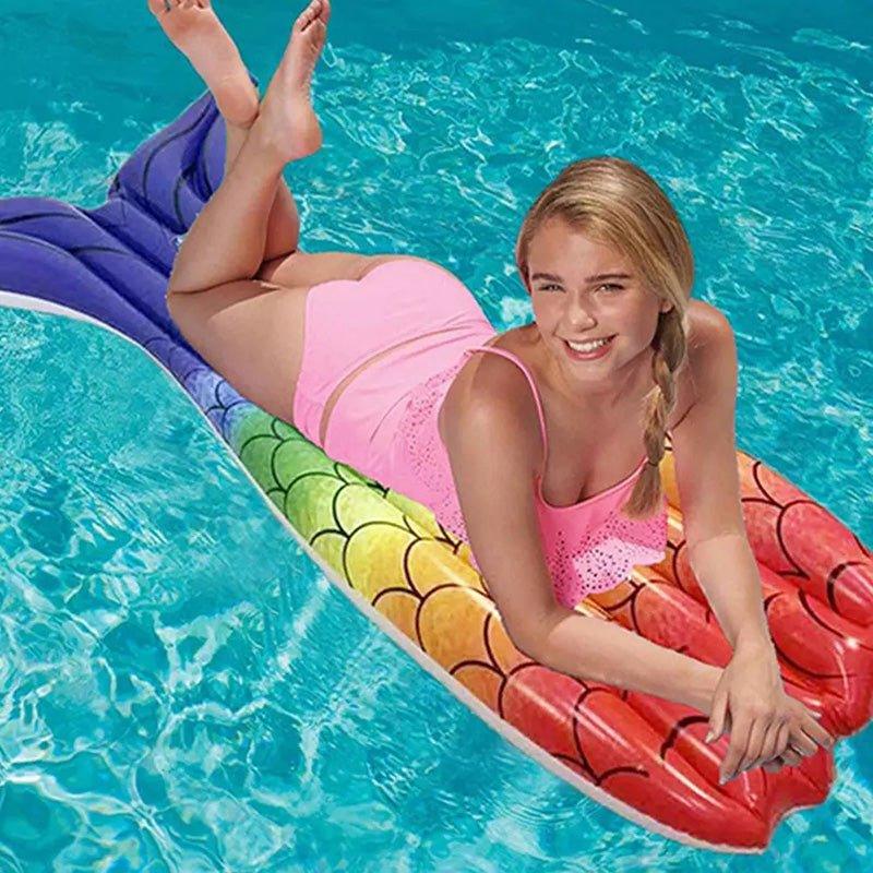 Fancy Printed Pool Floats for Parties - Online Pool Floats - Mermaid shape floats - girls birthday party gift ideas