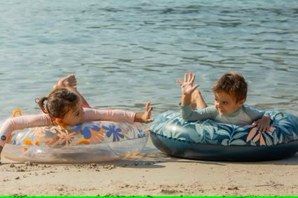 Large Inflatable Pool Ring with Comfort Grips 92cm
