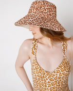 Beige Animal Print Bucket Hat