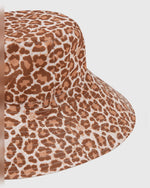 Beige Animal Print Bucket Hat